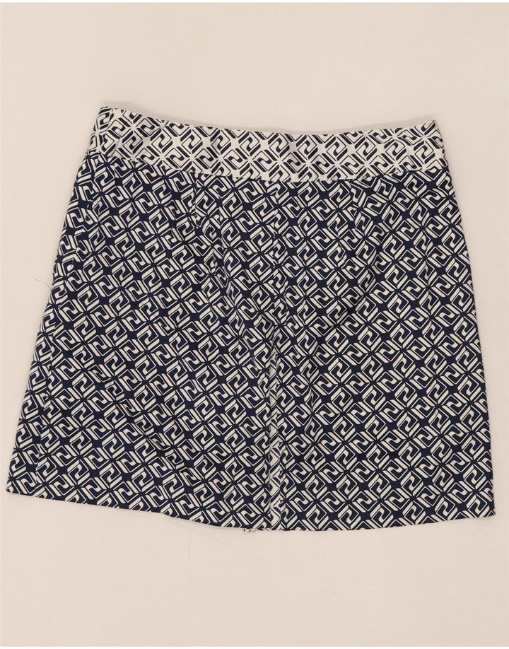 Minigonna da donna IZOD US 4 Small W30 poliestere geometrico blu navy
