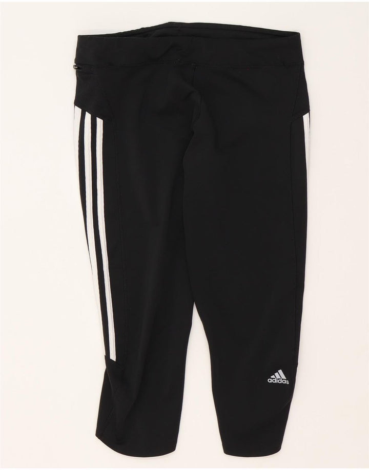 Leggings Adidas Climalite Capri da donna UK 16 grande poliestere nero