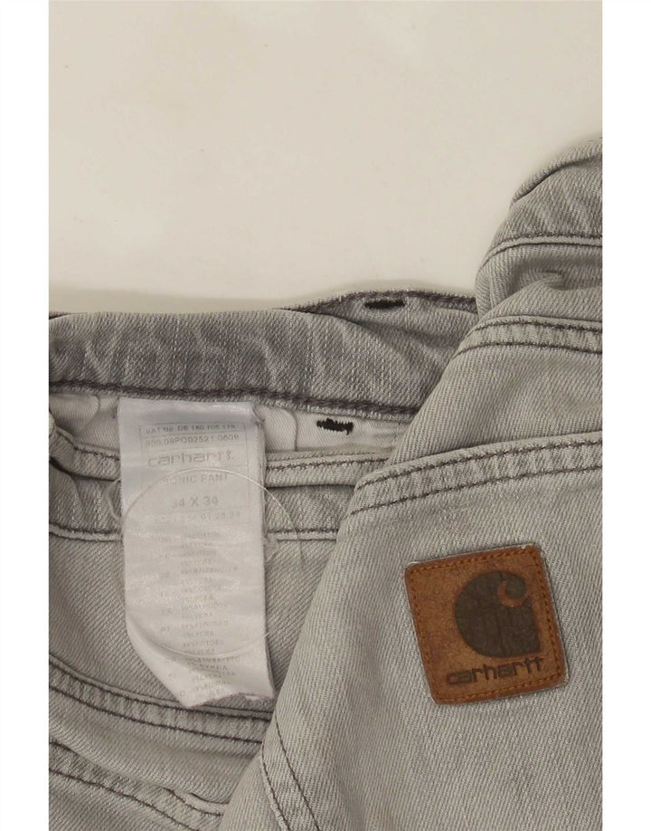 Jeans dritti da uomo Carhartt W34 L34 cotone grigio