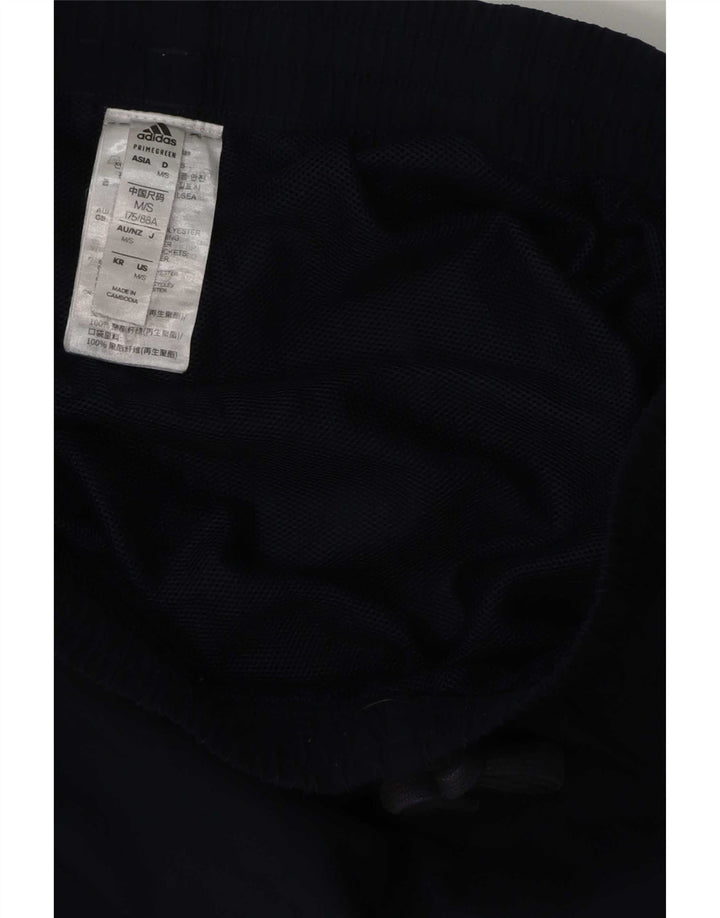 Pantaloncini sportivi da uomo Adidas medi in poliestere blu navy