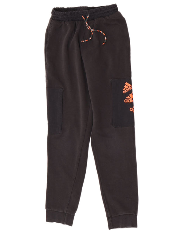 Pantaloni da tuta Adidas Graphic Cargo da donna Joggers UK 4 XS Cotone nero