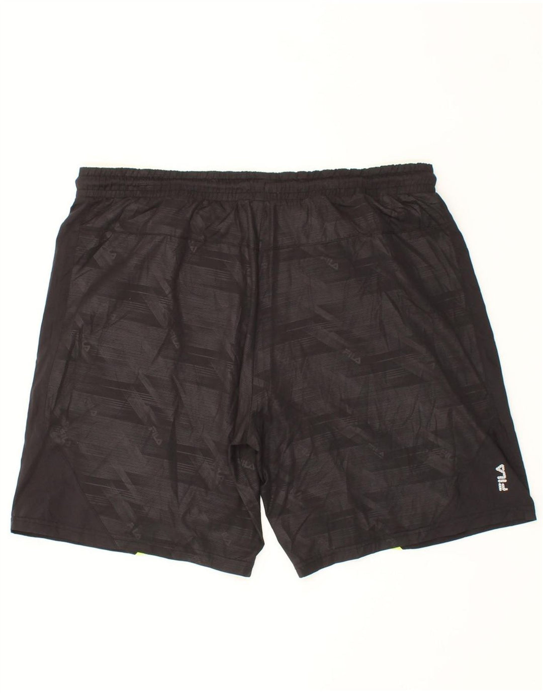 FILA Mens Graphic Sport Shorts XL Black Colourblock Polyester Vintage Fila and Second-Hand Fila from Messina Hembry 