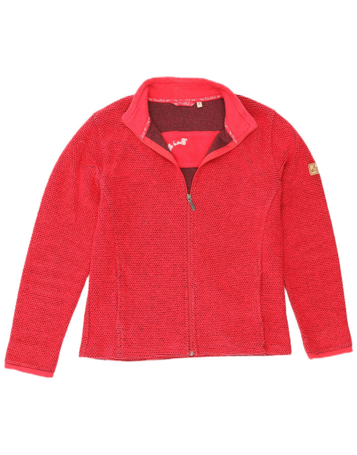 Maglione cardigan da donna Weird Fish UK 14 Cotone rosso medio