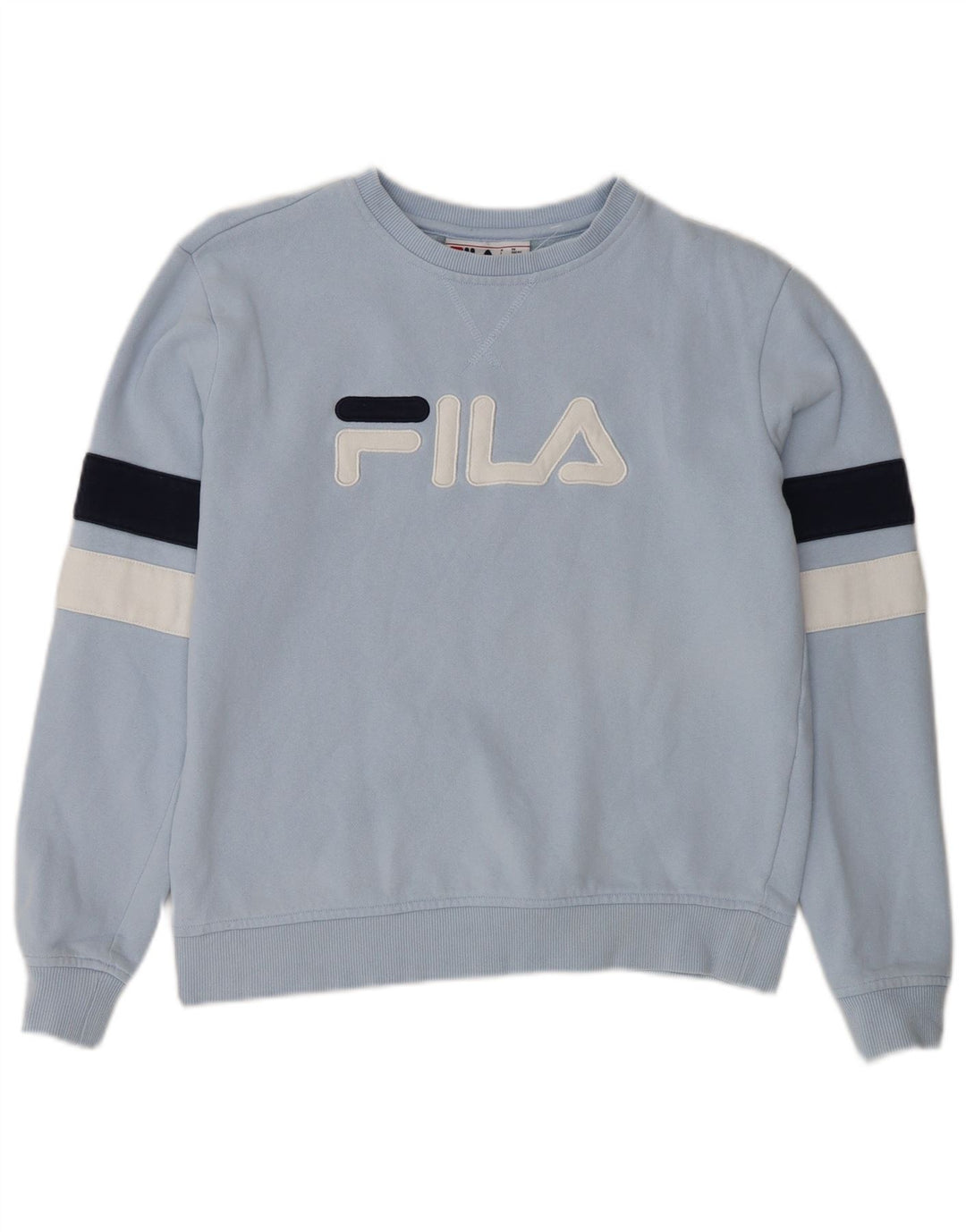 Felpa oversize da donna FILA Maglione UK 10 Small Blue Colourblock