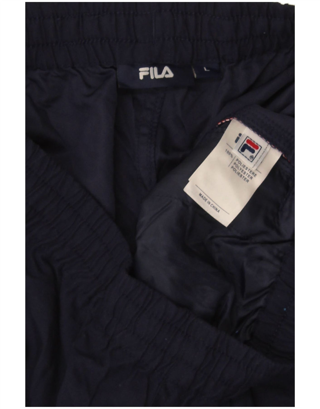 Pantaloncini sportivi da uomo Fila Large in poliestere blu navy