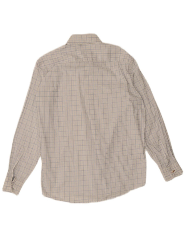 Camicia da uomo Marcus taglia 40 15 1/2 medio a quadri bianchi