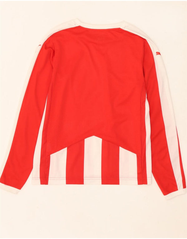Maglia PUMA da bambino a maniche lunghe 13-14 anni in poliestere a righe rosse