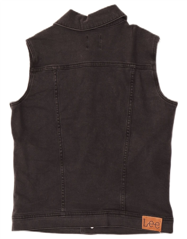 Gilet in denim da uomo Lee UK 36 piccolo cotone grigio