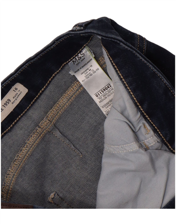 Pantaloncini di jeans da donna Marks & Spencer UK 16 Large W34 Cotone blu