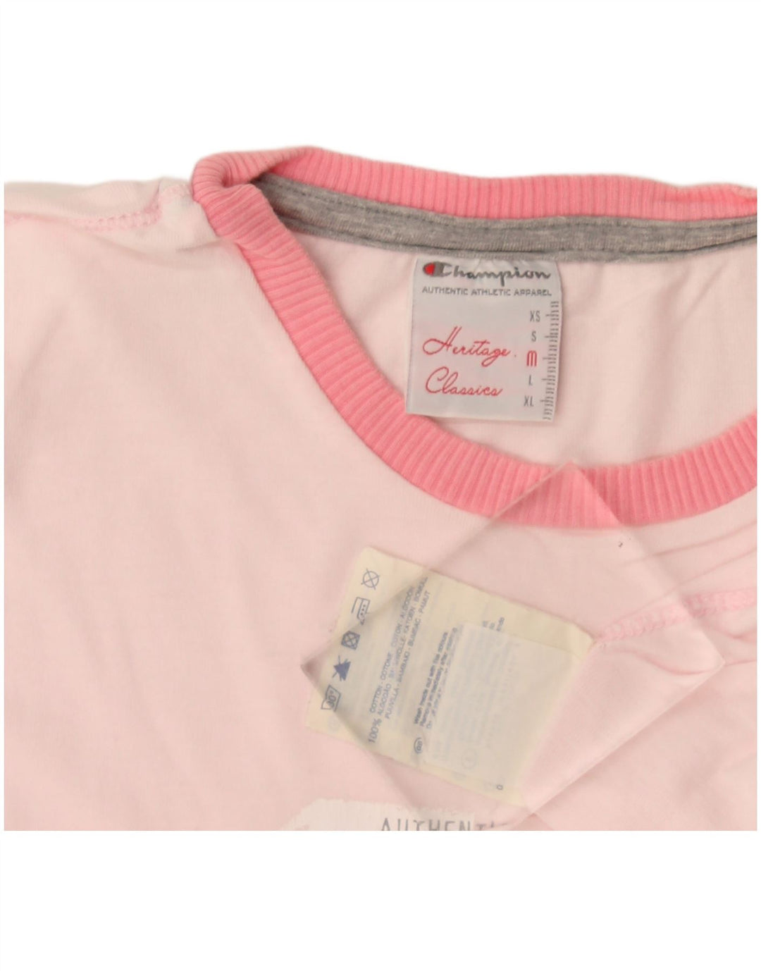 T-shirt grafica Champion da donna Heritage Classics UK 12 rosa medio