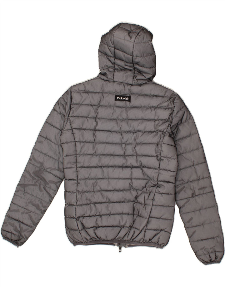 PICKWICK Womens Hooded Padded Jacket  UK 14 Medium Grey Polyester Vintage Pickwick and Second-Hand Pickwick from Messina Hembry 