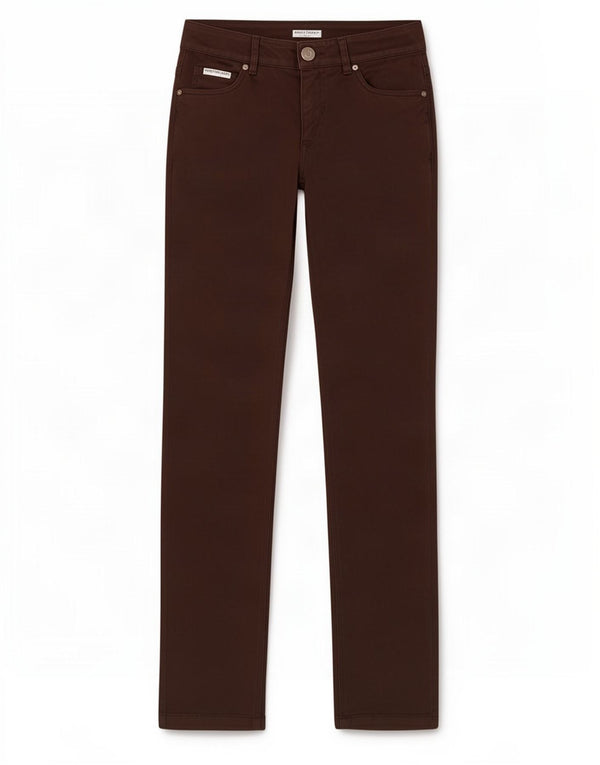 Pantaloni casual dritti da donna Benetton IT 38 XS W28 L32 Marrone