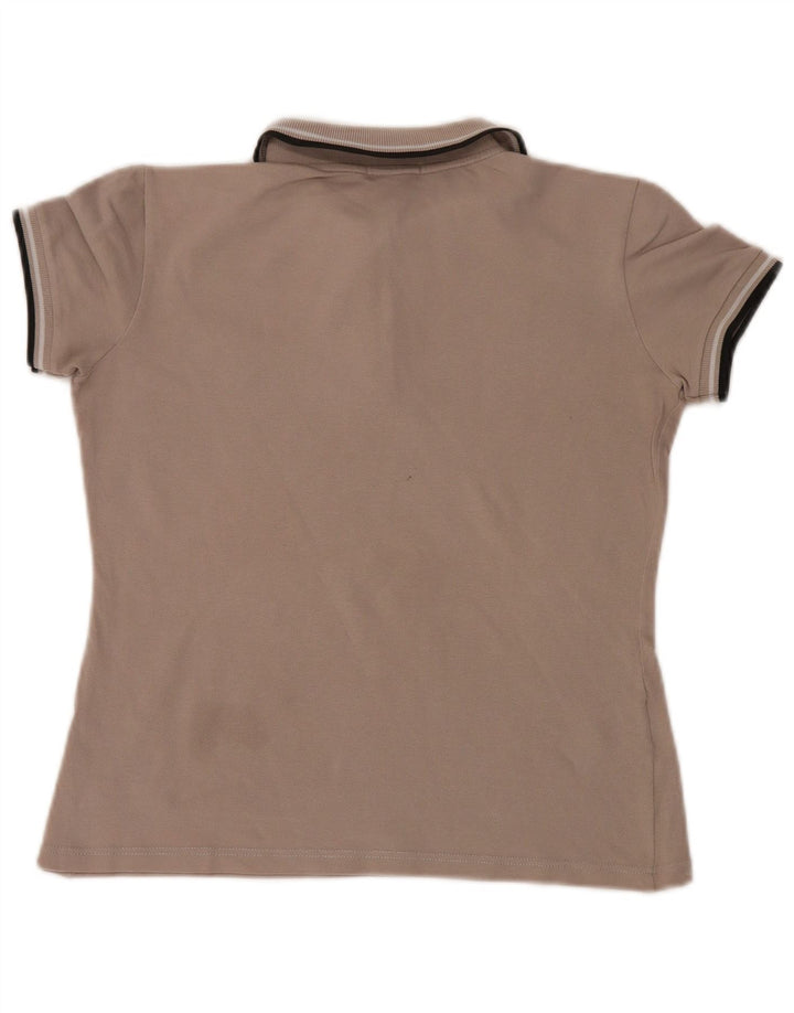 Polo da donna Fred Perry UK 12 in cotone grigio medio