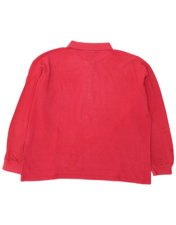 Polo Kappa da uomo a maniche lunghe XL rossa
