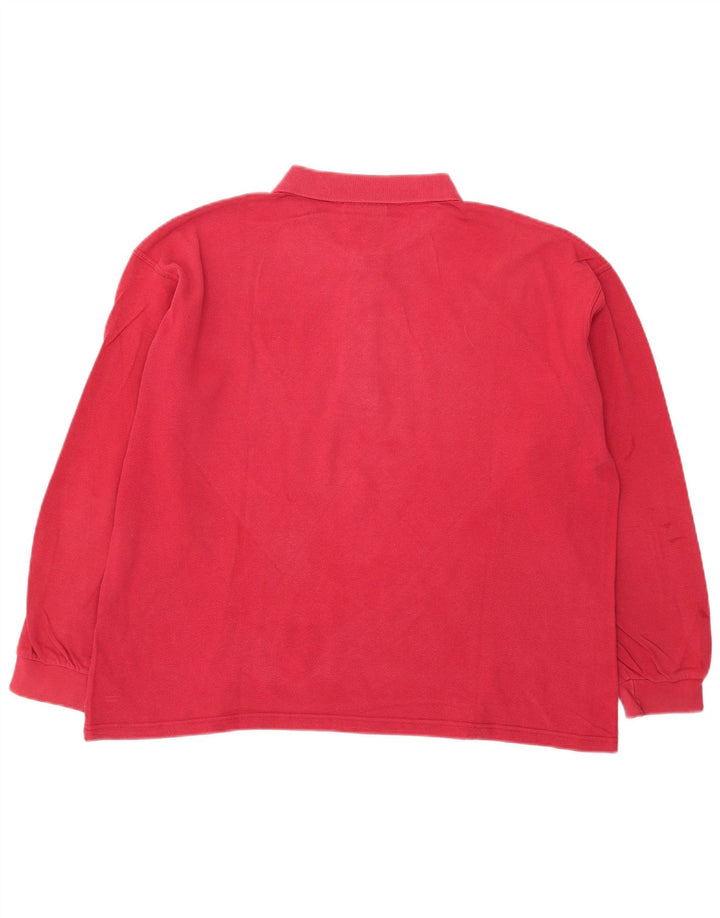 Polo Kappa da uomo a maniche lunghe XL rossa