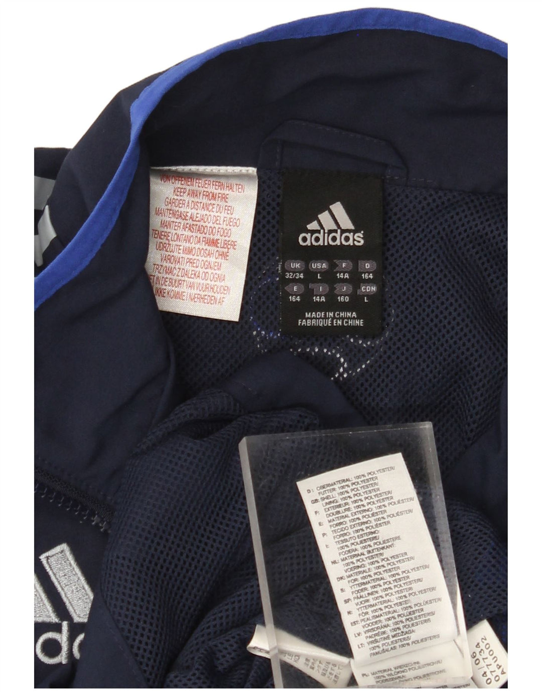Giacca ADIDAS da ragazzo Chelsea FC, tuta da ginnastica, 13-14 anni, blu navy