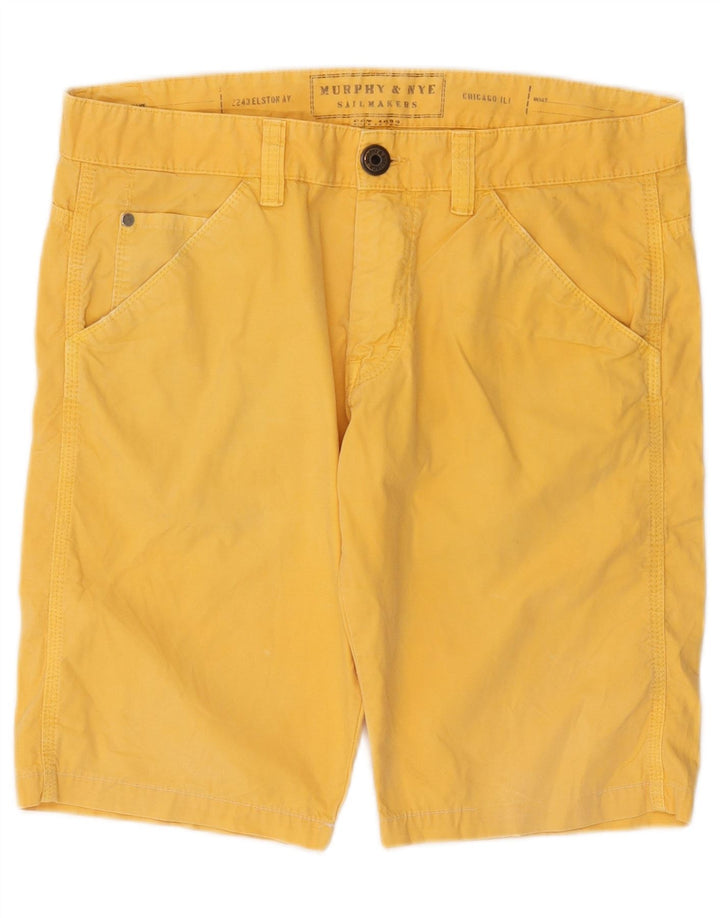 Pantaloncini chino da uomo Murphy & Nye Sailmakers W34 grandi in cotone giallo