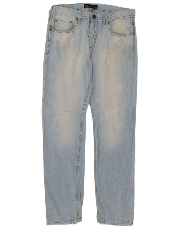 Jeans dritti da uomo Zara EU 42 Large W32 L32 Blu