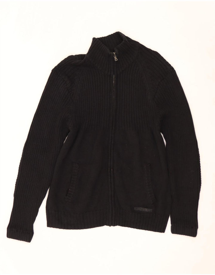 Maglione cardigan da uomo Calvin Klein Jeans in cotone nero medio