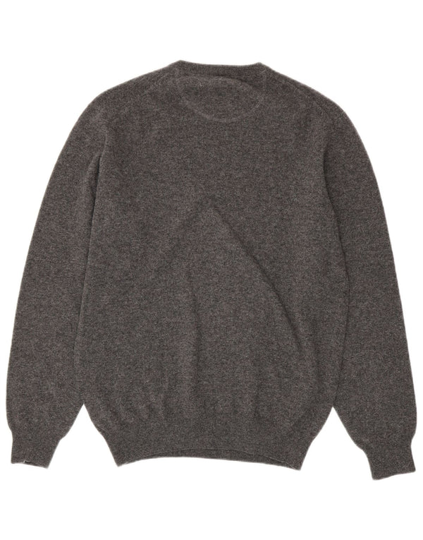 E.B. Company Mens Crew Neck Jumper Sweater Medium Grey Merino Wool