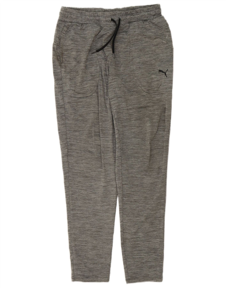 Pantaloni da tuta da donna Puma UK 12 Poliestere screziato grigio medio