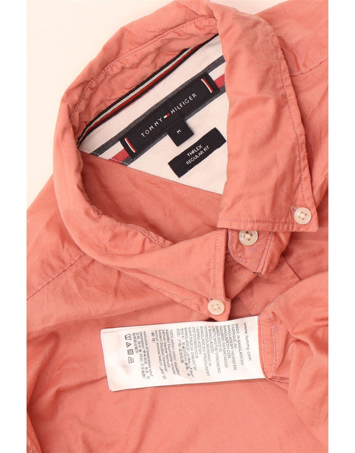 TOMMY HILFIGER Camicia da uomo vestibilità regolare in cotone rosa medio
