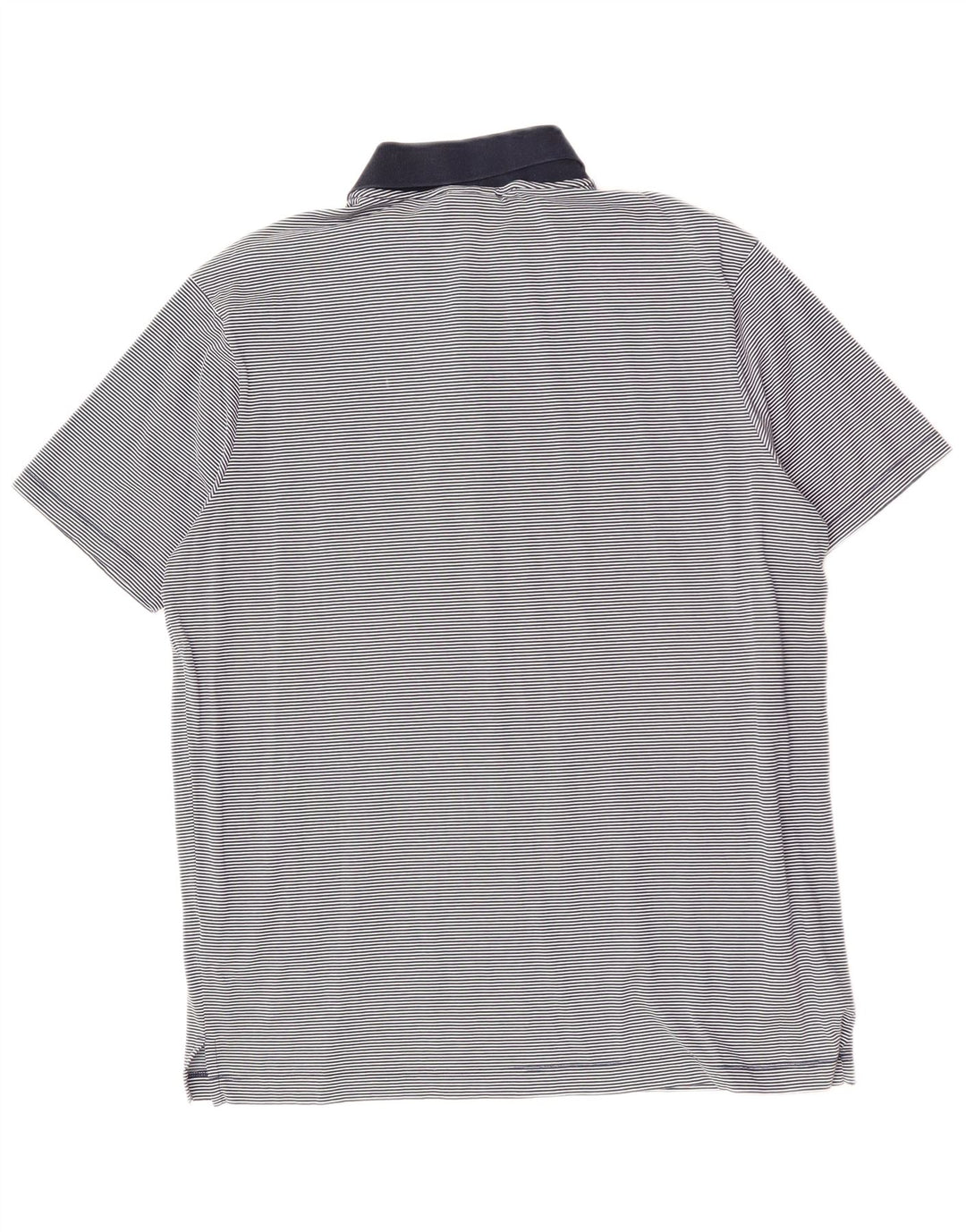 Polo da uomo PAUL & SHARK grande in cotone gessato blu navy