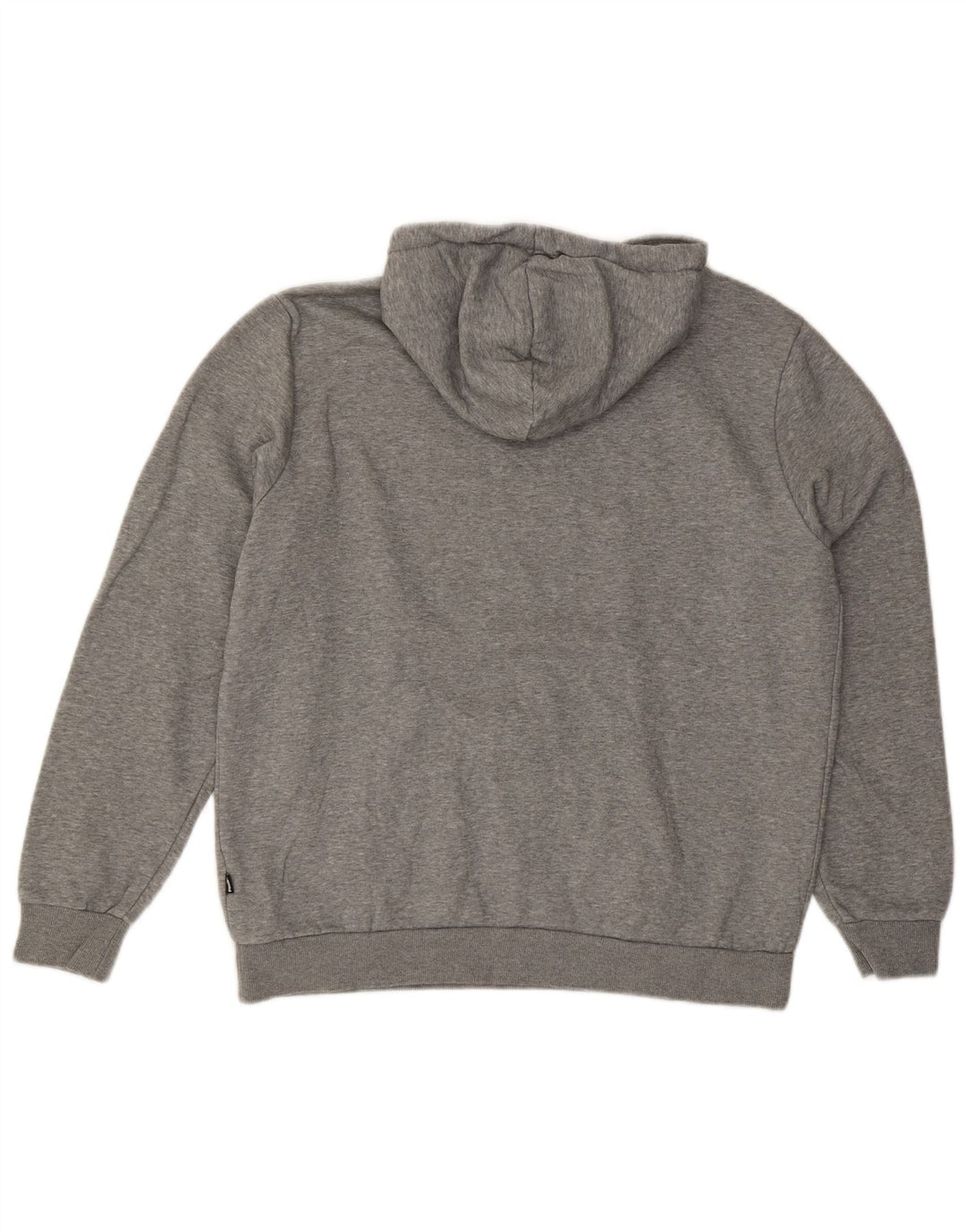 PUMA Mens Hoodie Jumper Large Grey Cotton