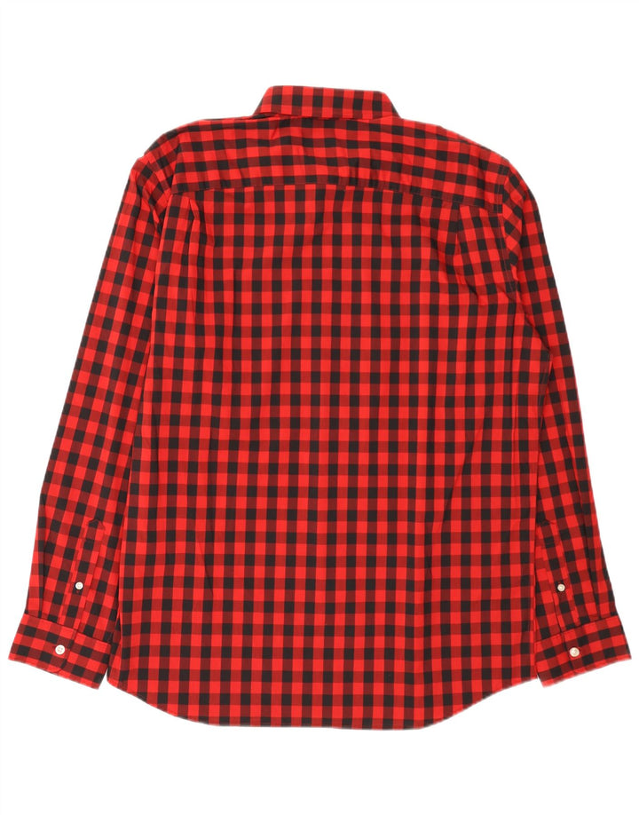 Camicia da uomo Gap Large in cotone a quadretti rossi