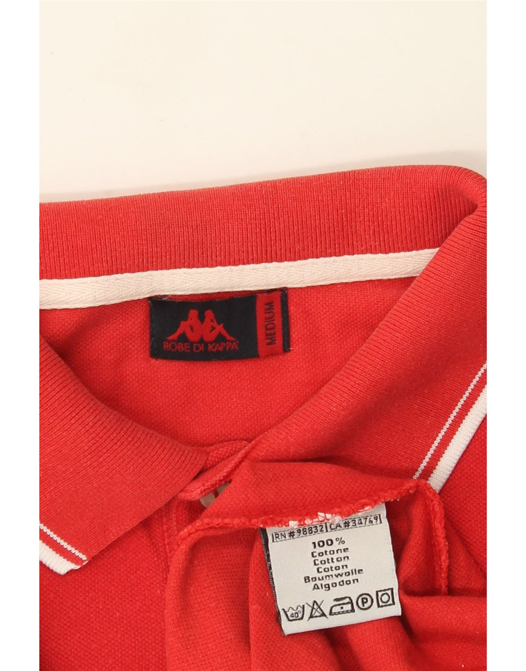 Polo Kappa Uomo Rosso Medio In Cotone