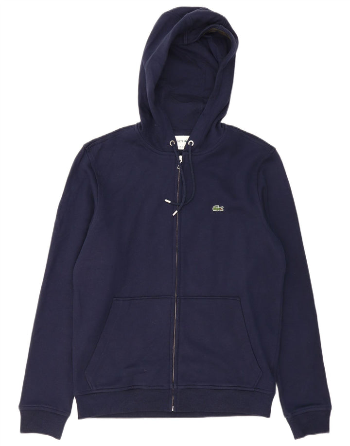 LACOSTE Mens Zip Hoodie Sweater Size 4 Medium Navy Blue Vintage Lacoste and Second-Hand Lacoste from Messina Hembry 