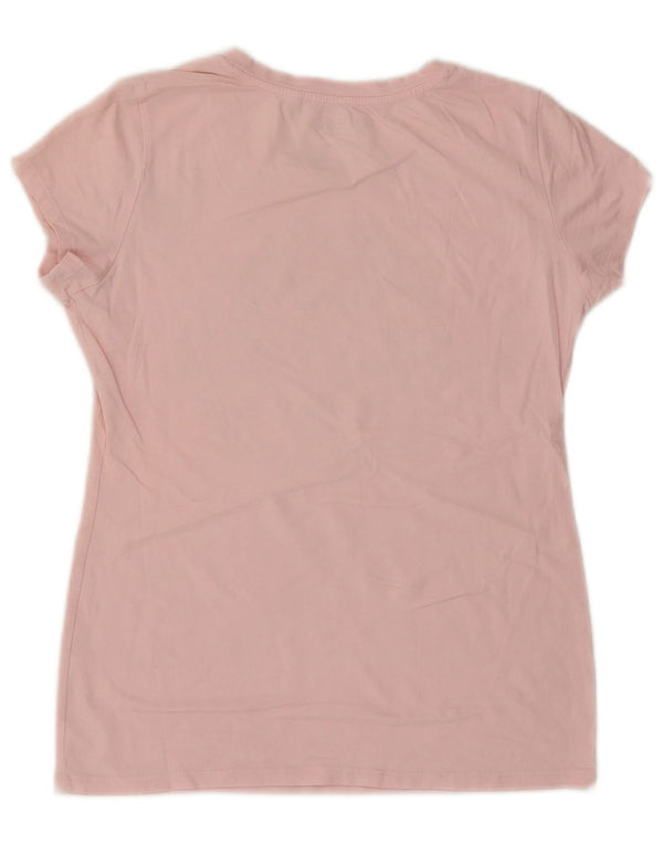 Guess T-shirt grafica da donna Top UK 14 Large Rosa