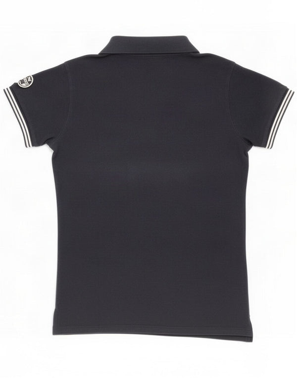 North Sails Womens Graphic Polo Shirt UK 18 XL Navy Blue Cotton