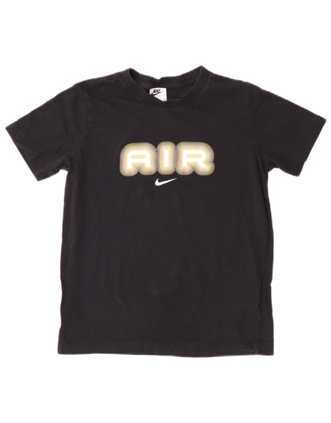 T-shirt grafica da ragazzo Nike Top 10-11 anni cotone nero medio