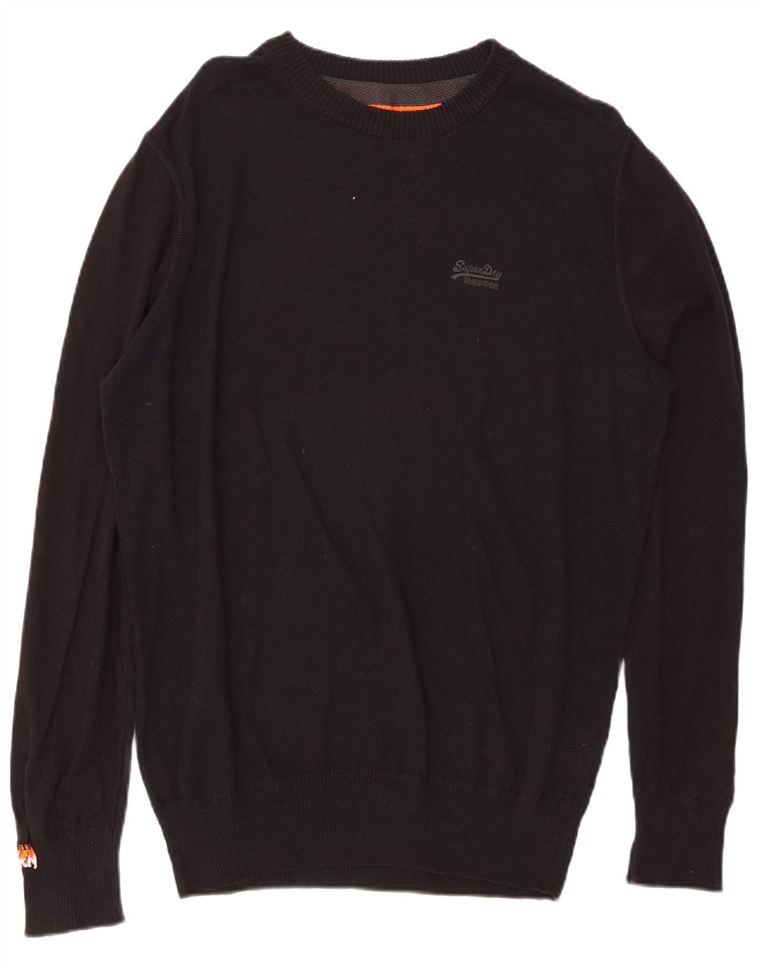 Maglione maglione girocollo da uomo SUPERDRY XL in cotone nero