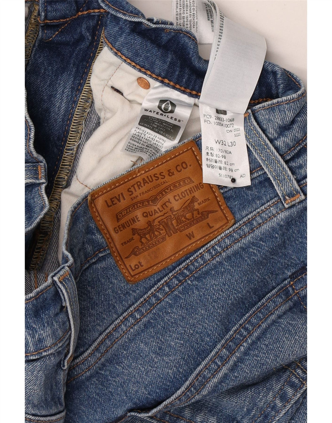 Jeans Levi's Uomo 512 Slim Tapered W32 L30 Cotone Blu
