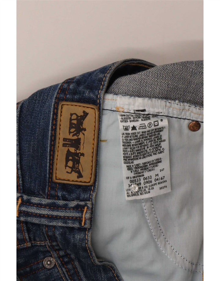 Gonna in denim da donna Levi's media W30 in cotone blu