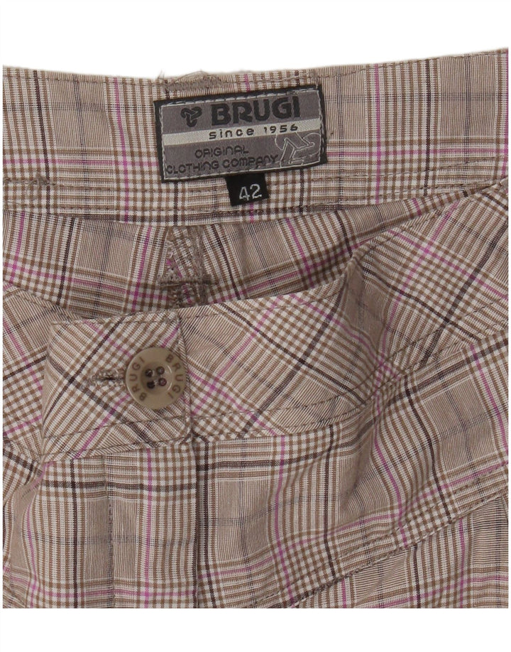 Pantaloncini casual da donna Brugi IT 42 medi W30 a quadri grigi