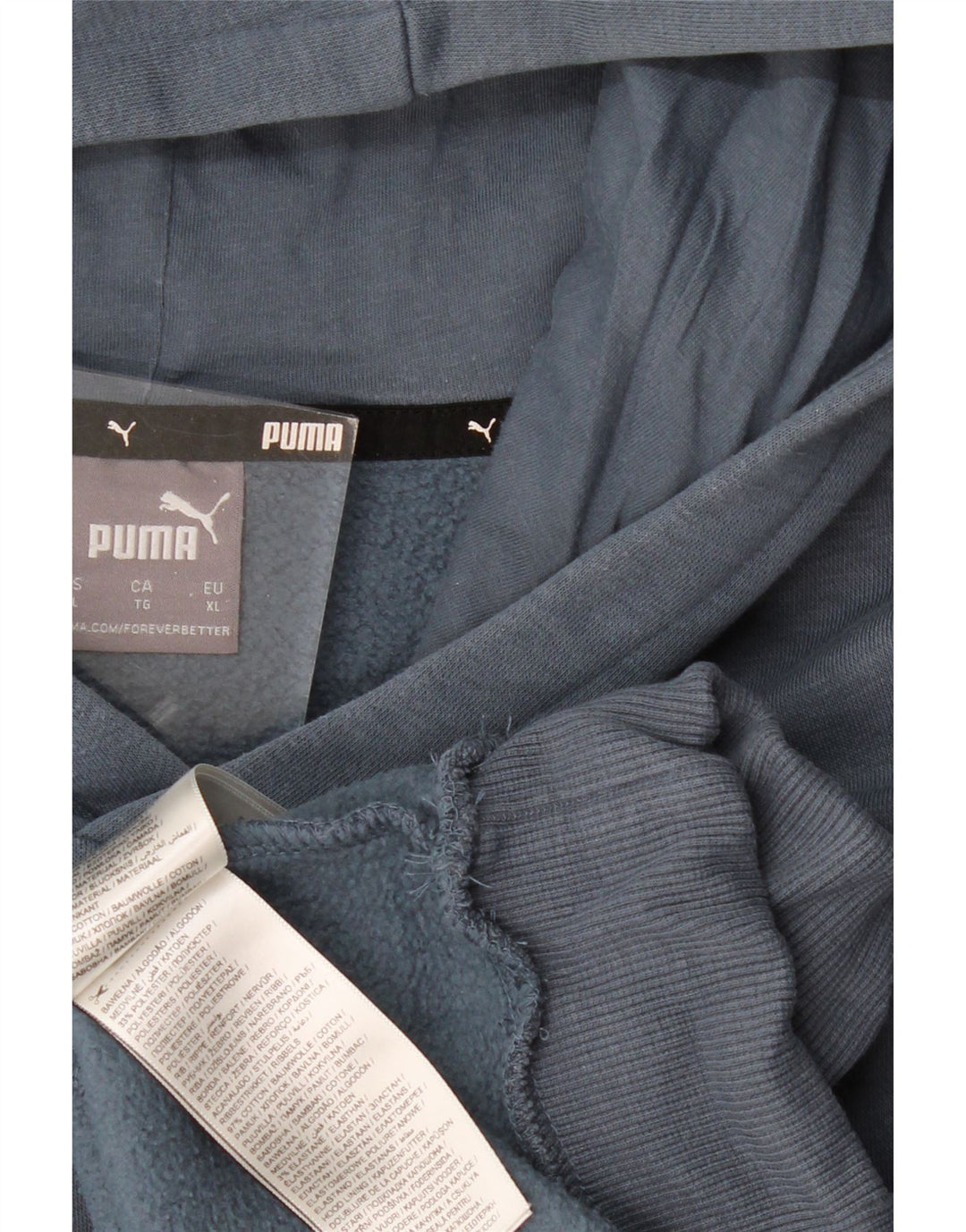 Felpa con cappuccio PUMA da uomo XL in cotone blu