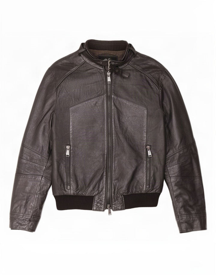 Giacca in pelle da uomo Antony Morato UK 38 media nera