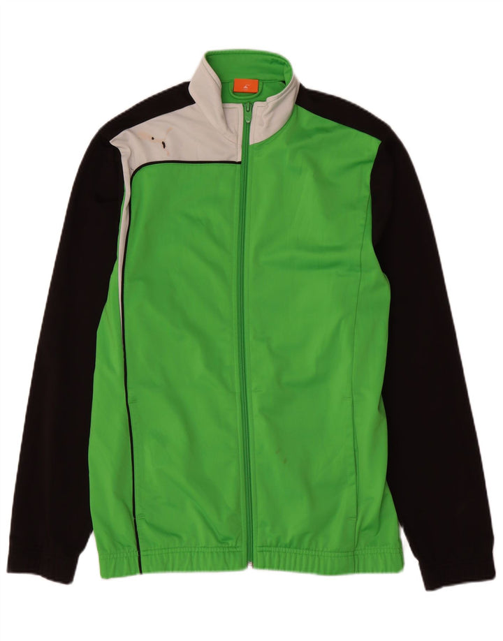 Giacca da tuta da ragazzo PUMA 15-16 anni Poliestere color block verde