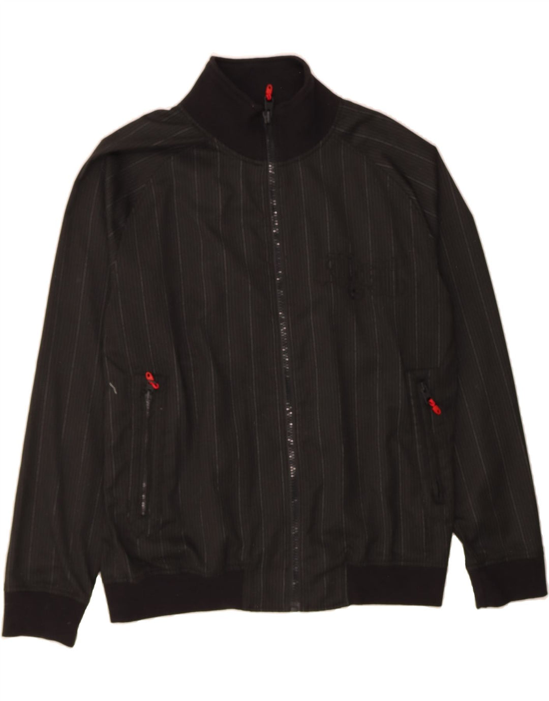 O'NEILL Mens Bomber Jacket UK 42 XL Black Pinstripe Vintage O'Neill and Second-Hand O'Neill from Messina Hembry 