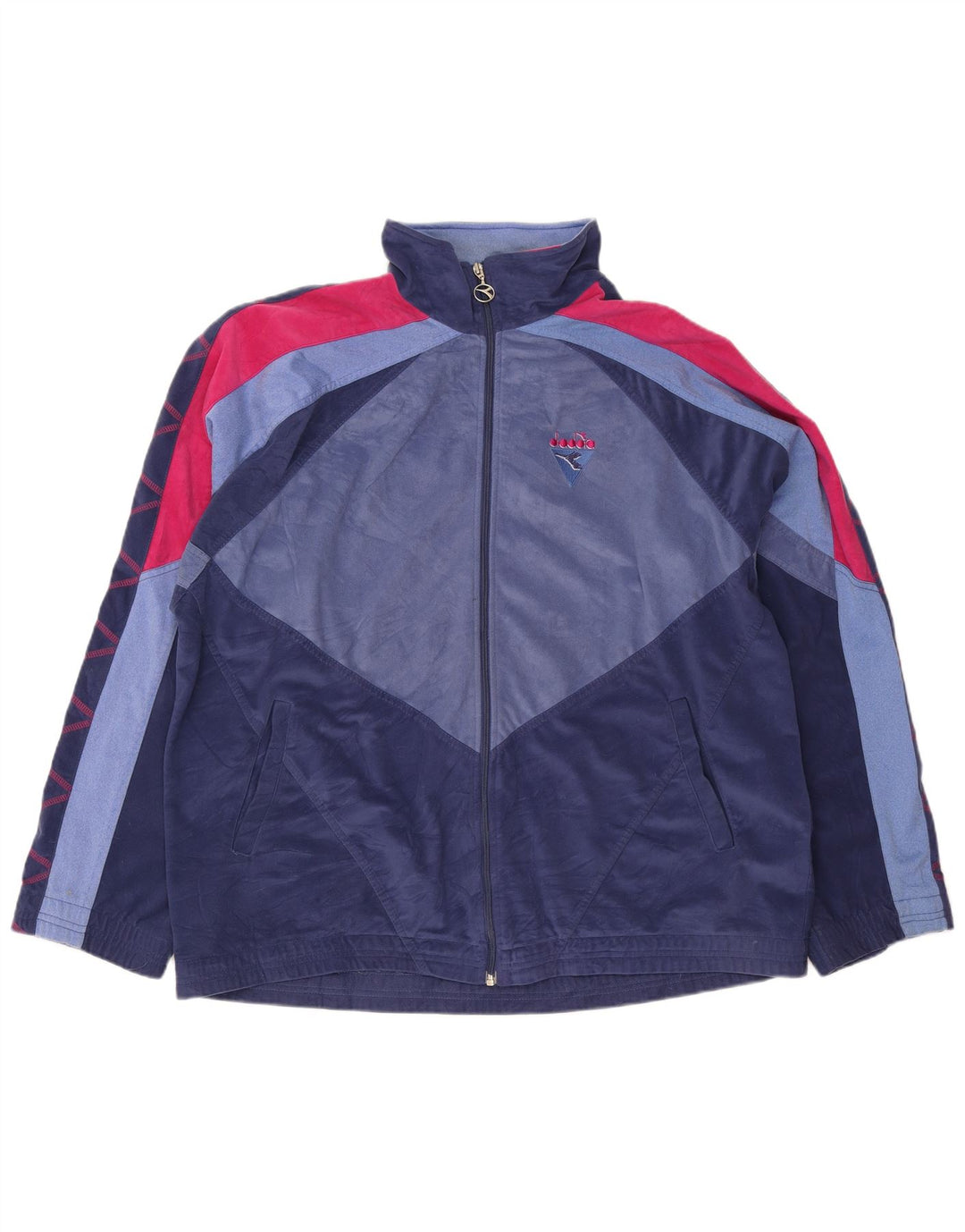 Tuta intera da uomo Diadora UK 48 2XL Poliestere color block blu navy