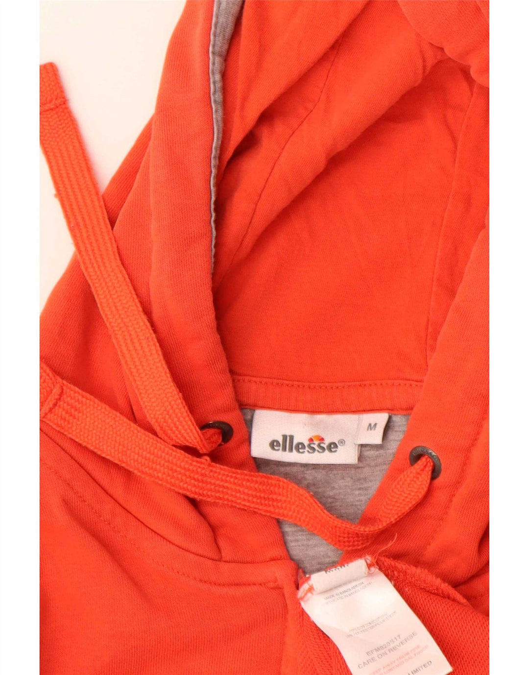 Maglione con cappuccio e zip grafica da uomo Ellesse in cotone arancione medio