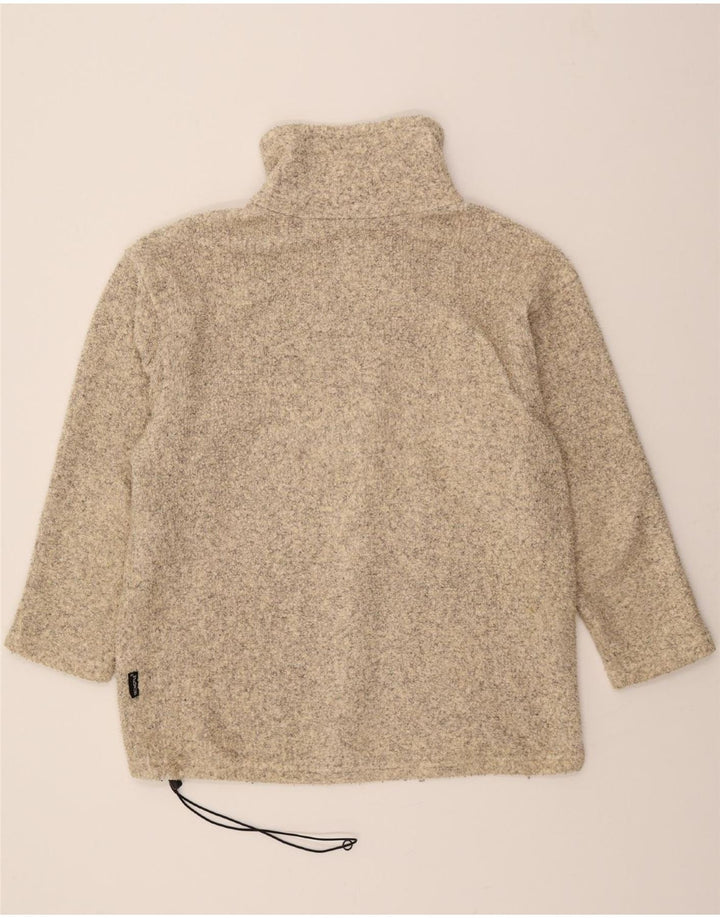 JACK & JONES Mens Zip Neck Sweatshirt Jumper Medium Beige Polyester Vintage Jack & Jones and Second-Hand Jack & Jones from Messina Hembry 