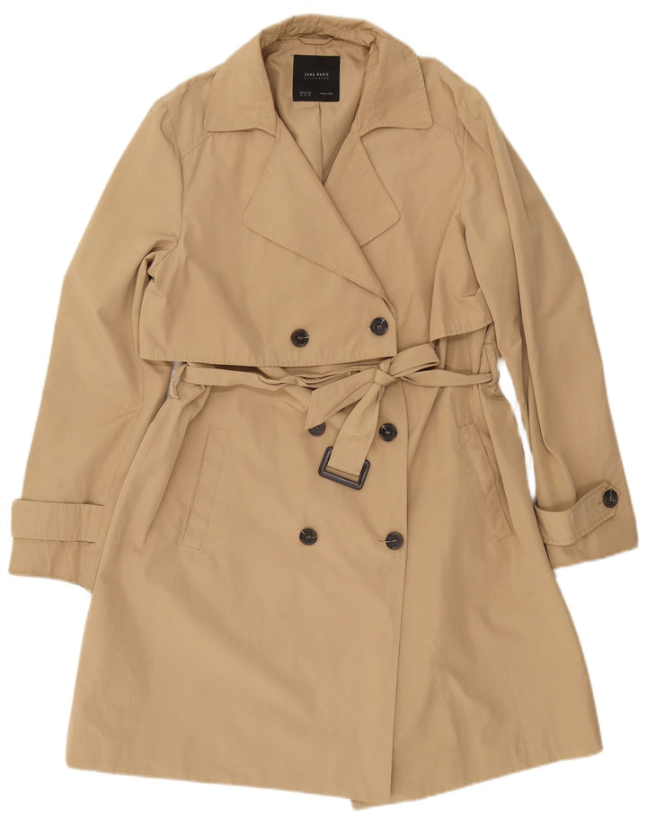 Trench da Donna ZARA UK 18 XL Cotone Beige