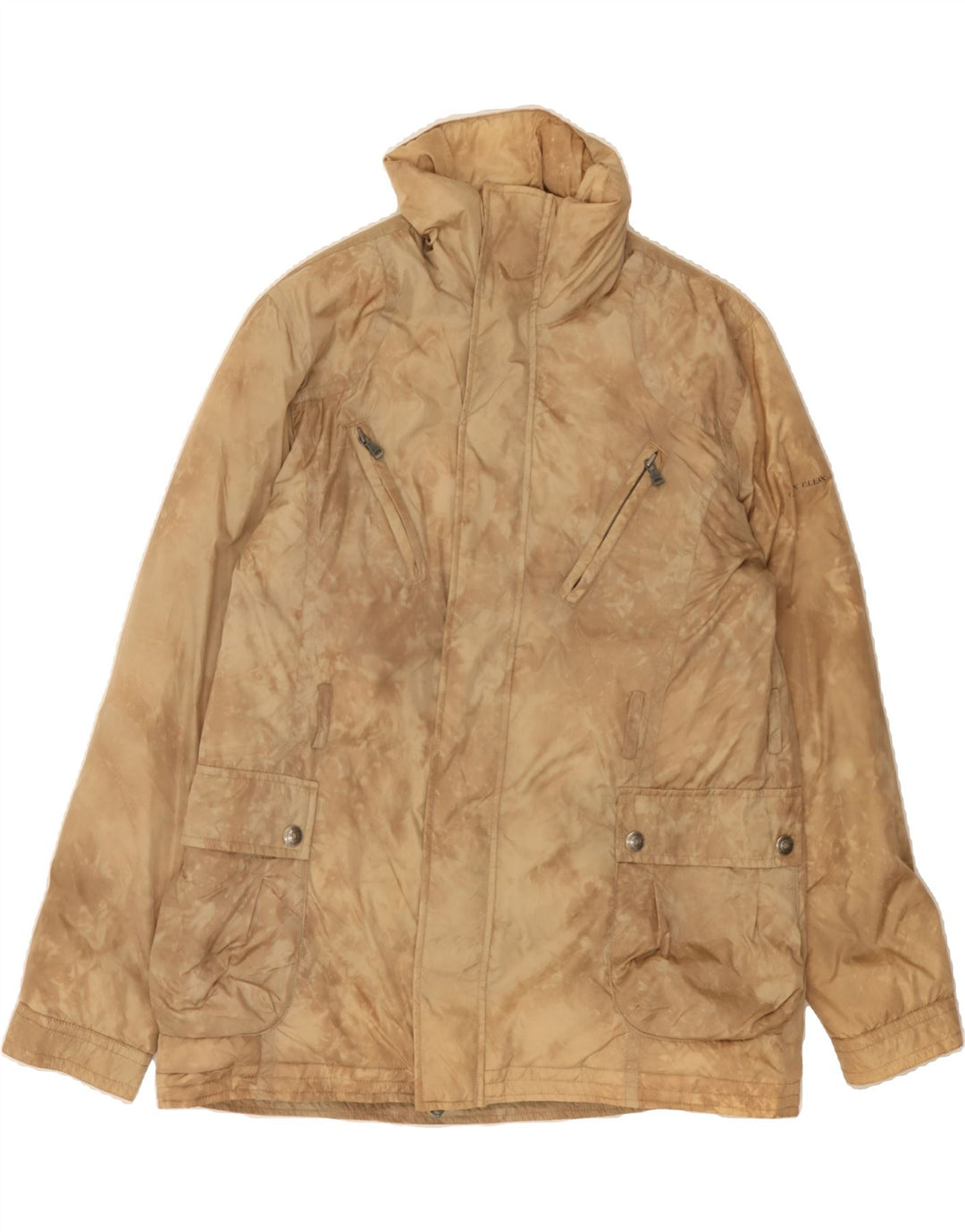 CALVIN KLEIN JEANS Mens Windbreaker Jacket UK 40 Large Beige Tie Dye Vintage Calvin Klein Jeans and Second-Hand Calvin Klein Jeans from Messina Hembry 