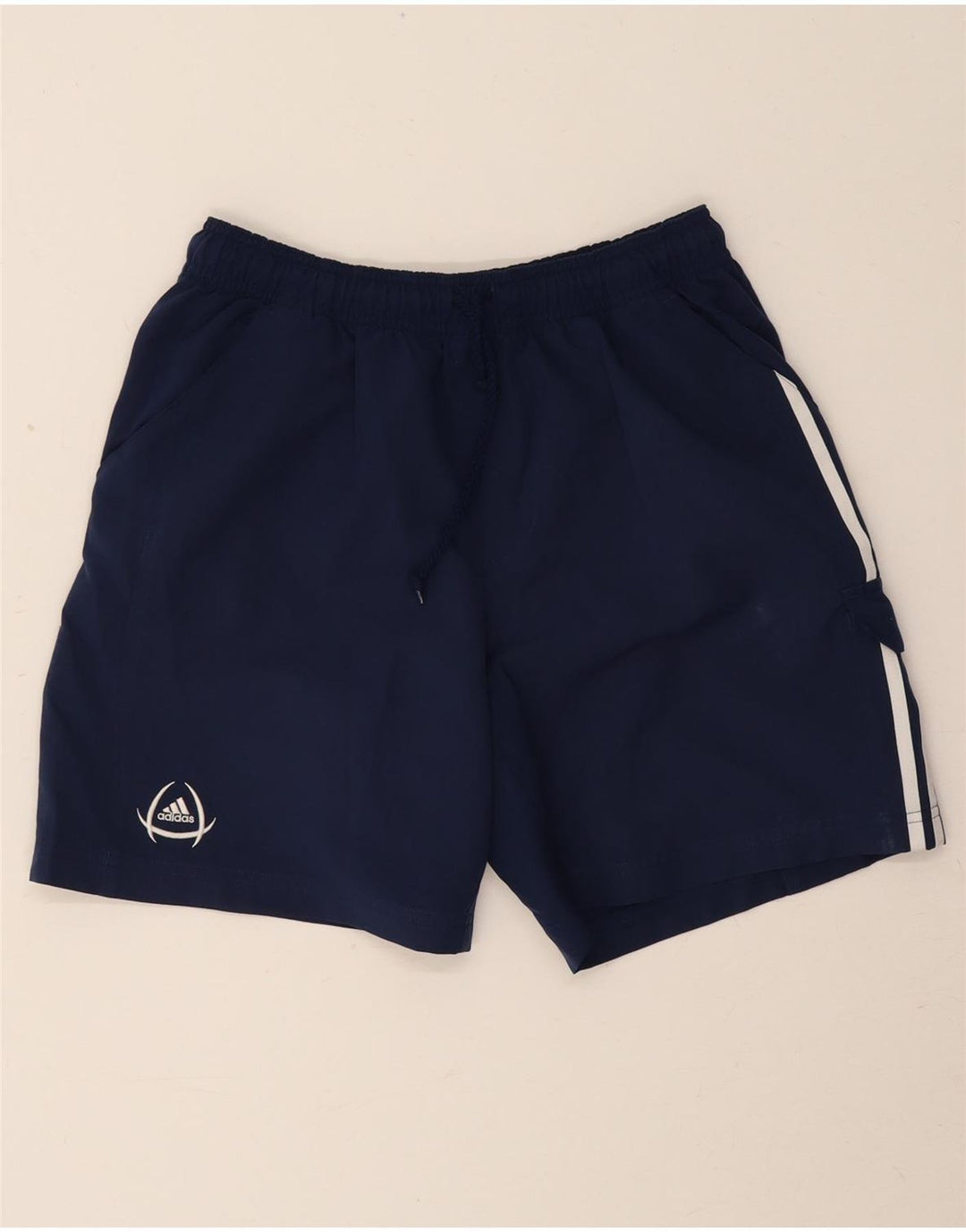 Pantaloncini sportivi da uomo Adidas piccoli in poliestere blu navy