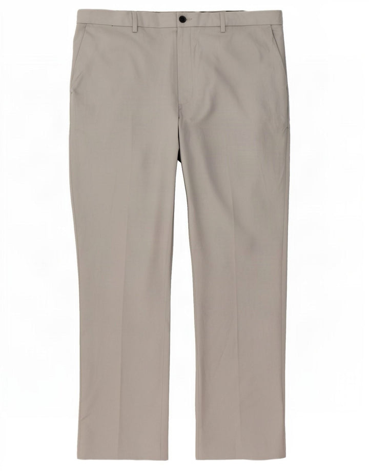 Pantaloni casual vestibilità regolare da uomo Marks & Spencer W40 L31 poliestere grigio
