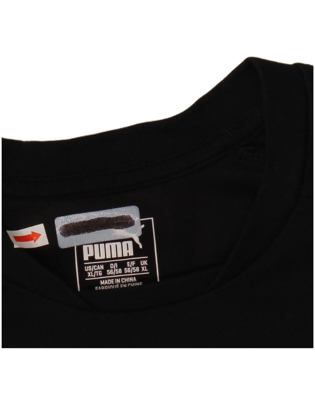 T-shirt da uomo Puma Top XL in cotone nero